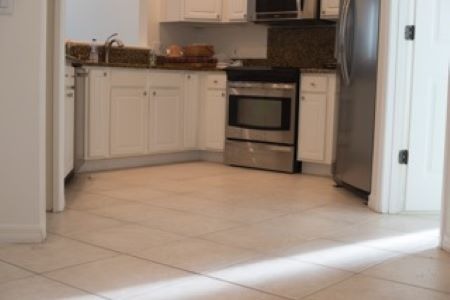 before shot of kitchen tile floor 