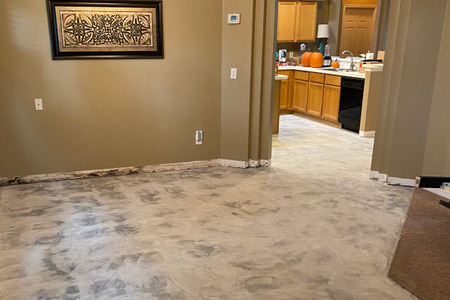 dining room floor removal  - after