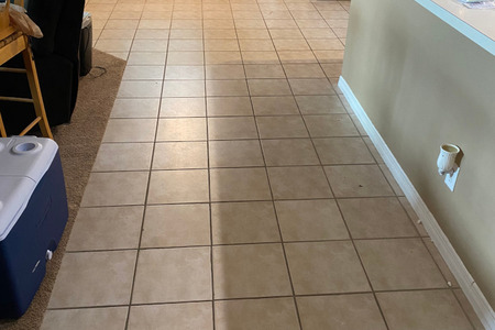 kitchen floor - before